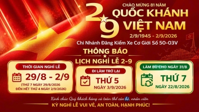 Th&ocirc;ng B&aacute;o Lịch Nghỉ Lễ 2/9/2026