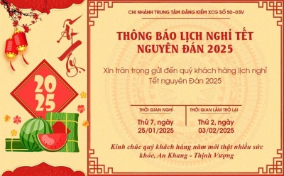 THÔNG BÁO LỊCH NGHỈ TẾT NGUYÊN ĐÁN NĂM 2025