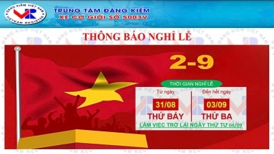 THÔNG BÁO NGHỈ LỄ 2/9/2024